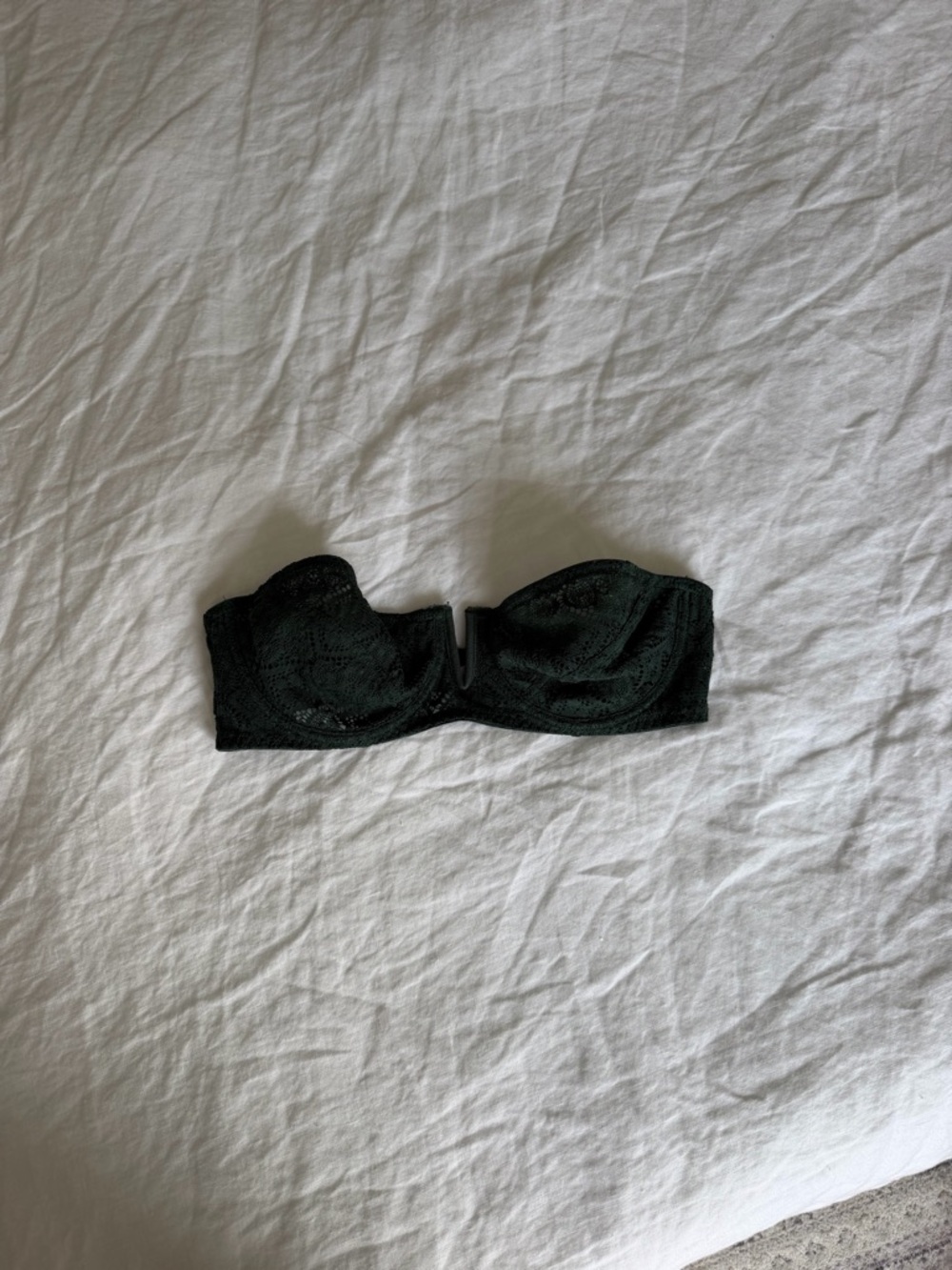 Free People Green Lace Strapless Bra